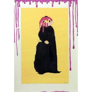 Sara Ansari, Behind the Scene, 7 x 10 Inch, Gouache on Wasli, Miniature Painting, AC-SRA-CEAD-035